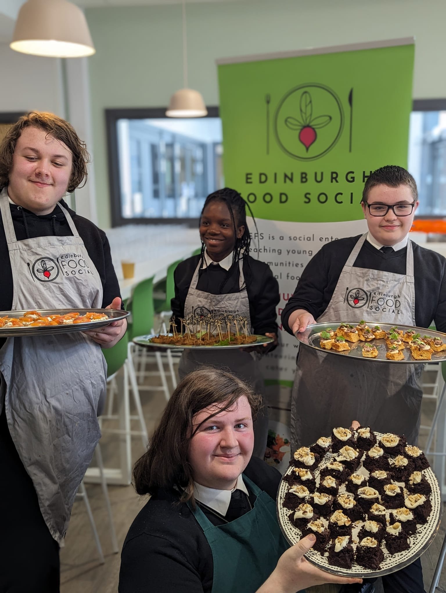 Cooking with Pupils for the 2024 Castlebrae Prizegiving